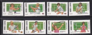 Sierra Leone # 899-906, Tennis Champions, NH, 1/2 Cat.