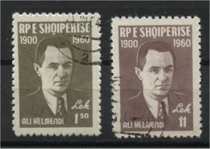 ALBANIA  60TH ANNIVERSARY OF ALI KELMENDI 1960  U SET