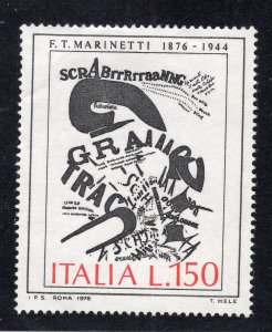 Italy 1976 150 l Marinetti Painting, Scott 1230 MNG, value = 25c