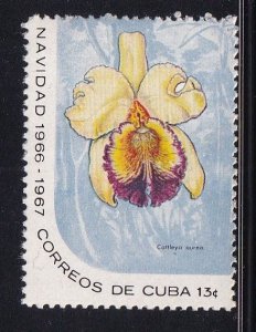 Cuba #1192  MNH 1966 Christmas 13c Cattleya