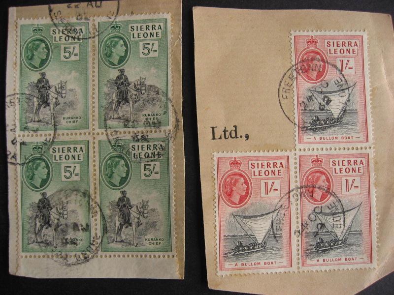 SIERRA LEONE QEII High values on paper, check them out! 