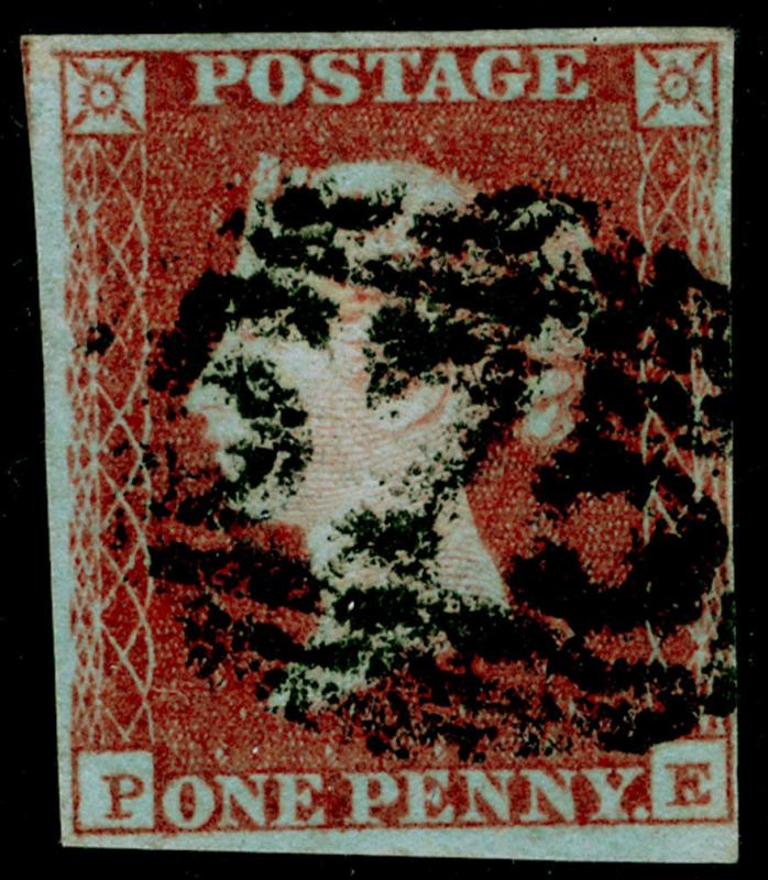 SG8, 1d red-brown LATE 102, USED. Cat £35. PE 