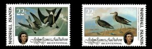 Marshall Islands 1985 - Audubon Bicentenary Birds - Set of 2v - Scott 63-4 - MNH