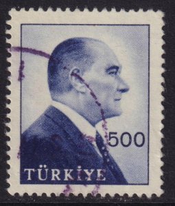 Turkey - 1960 - Scott #1460 - used - Atatürk