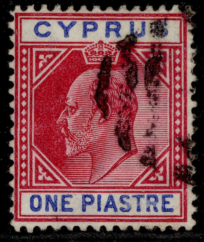 CYPRUS QV SG64, 1pi carmine & blue, FINE USED.