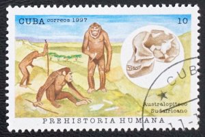 CUBA Sc# 3877  PREHISTORIC MAN  10c 1997  used / cto