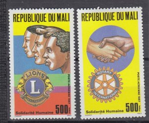 J45767 JL stamps  1987 mali mnh set #c538-9 rotary