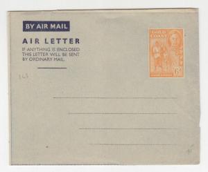 GOLD COAST, Air Letter, 1948 KGVI 6d. Cocoa Farmer, unused.