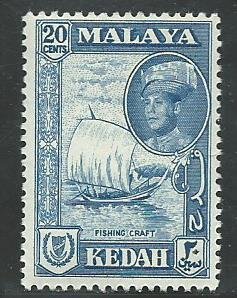 Malaya Kedah 89   MNHVF   1957    PD