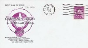 1036b 4c LINCOLN TAGGED - Dayton cancel - Buckeye cachet