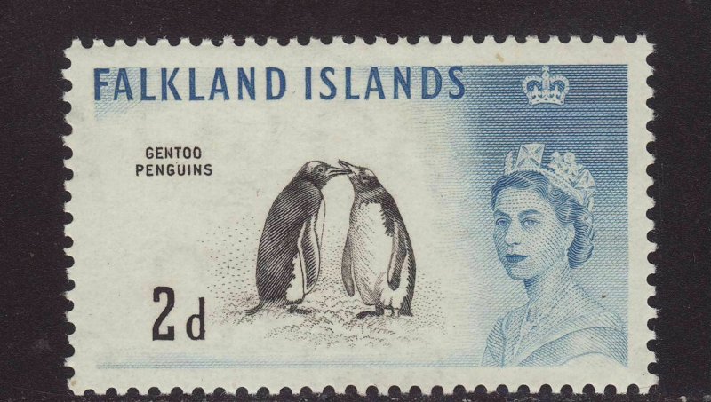 1960 Falkland Is 2d Gentoo Penguins Mounted Mint SG195