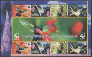 DOMINICA Sc# 2520a-d.1 MNH SOUVENIR SHEET of 2 SETS of 4 BIRDS