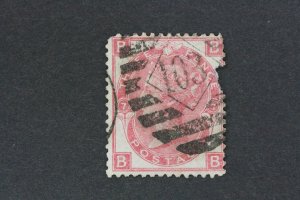 1871  SG 103	3d Rose from Plate 7 lettered ''B-B-B-B 