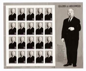 #3226 Alfred Hitchcock Full Mint Sheet NH