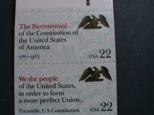 ​UNITED STATES-1987-SC #2359a DRAFTING OF CONSTITUTION-BICENTENNIAL BOOKLET-VF