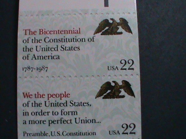 ​UNITED STATES-1987-SC #2359a DRAFTING OF CONSTITUTION-BICENTENNIAL BOOKLET-VF