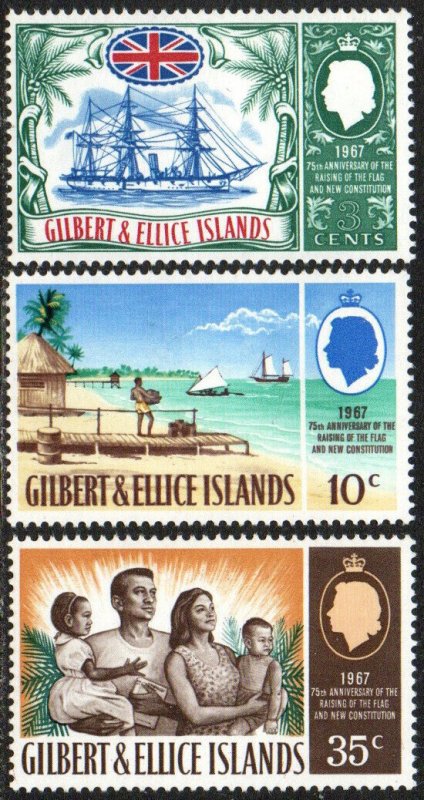 Gilbert & Ellice Islands Sc #132-134 Mint Hinged