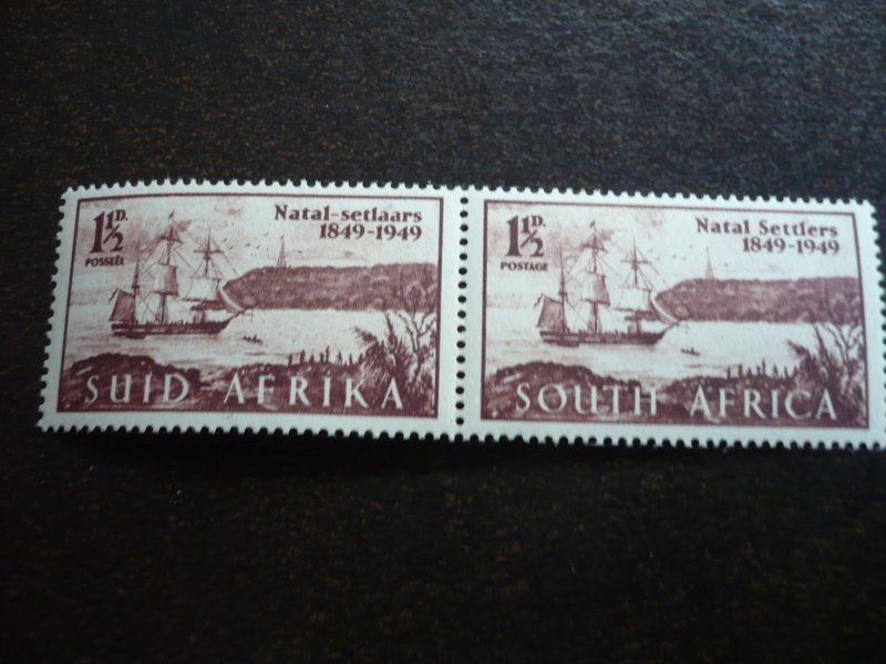 Stamps - South Africa - Scott#108 - Mint Never Hinged Se-Tenant Pair of 2 Stamps