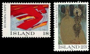 ICELAND Sc 478-79 VF/MNH - 1975 18k & 23k - Bird & Sun Queen - EUROPA
