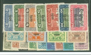 Austria #B30-B49  Single (Complete Set)