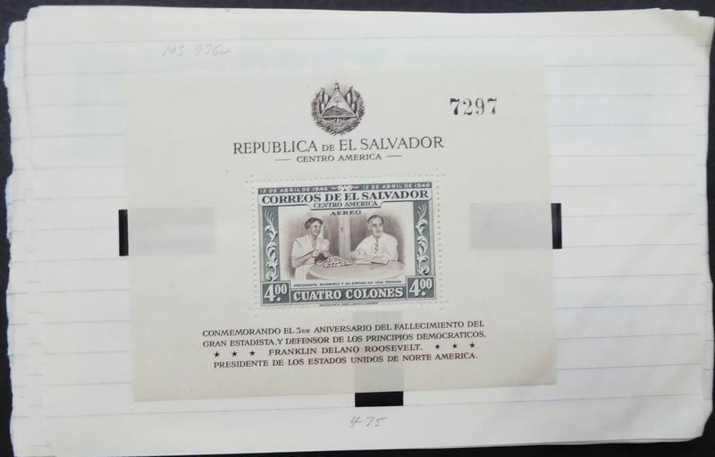 EDW1949SELL : SALVADOR Nice group of Mint & Used on Old Time approval pages.