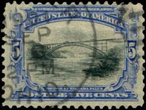 USA SC# 297 Niagra Bridge 5c Used