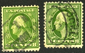 U.S. #380 USED SET MIXED CONDITION