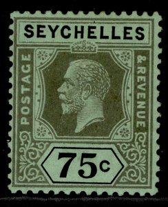 SEYCHELLES GV SG118, 75c black/emerald, M MINT.