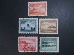 ​CHINA 1956 SC#290-4 FAMOUS VIEWS OF SUMMER PALACE-BEIJING COMPLETE SET USED