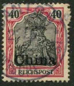 German Offices China SC# 30 China o/p on Germany 40pf Used