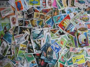 FISH & MARINE LIFE Topical collection 190 different (+3 SS) Mixed condition