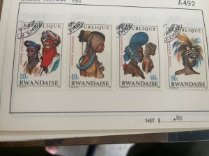 RWANDA, #287-294, USED