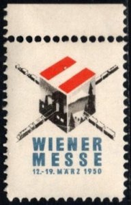 1950 Austria Poster Stamp Vienna Fair March 12-19