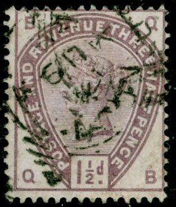 SG188, 1½d lilac, USED. Cat £45. QB 