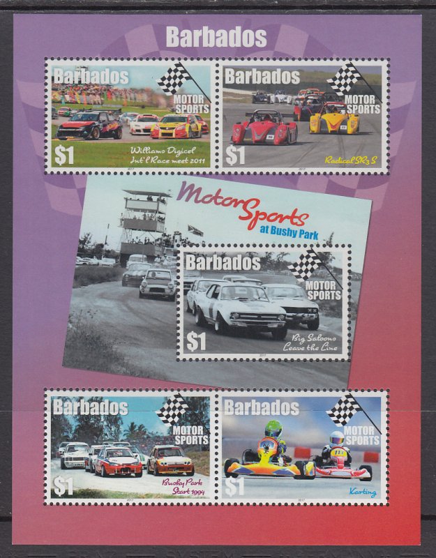 Barbados 1298 Cars Souvenir Sheet MNH VF