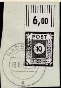 Germany,Sc.#15N8 used, examined Ströh,Michel#45 E, Margin, postmaster separation