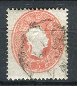 AUSTRIA LEVANT; 1860s classic F. Joseph issue fine used Shade of 5sl. value