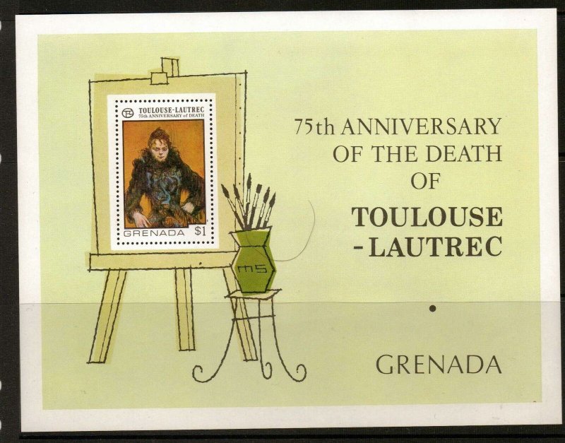 GRENADA SGMS815 1976 75th DEATH ANNIV OF TOULOUSE LAUTREC MNH