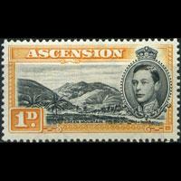 ASCENSION 1942 - Scott# 41Ac Mt.Orange P.13.5 1p LH