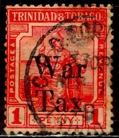 Trinidad & Tobago; 1918; Sc. # MR13; Used Single Stamp