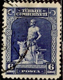 Turkey 1929: Sc. # 679; Used Single Stamp