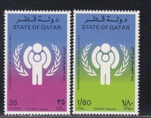 Qatar # 542-543, International Year of the Child, Mint NH, 1/2 Cat.
