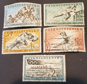 1960 Olympics, complete set of five Used.
