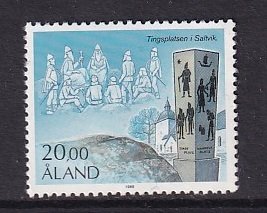 Aland islands  #22  MNH  1986  definitive set  20m  ancient court site