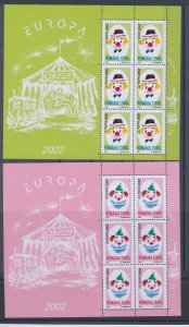 2002 EUROPA CEPT Romania No. 2 Minifogli Circus MNH**