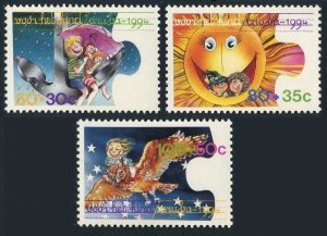 Aruba B37-B39, MNH. Mi 148-150. Child Welfare 1994. Anchor, Umbrella,Riding owl.