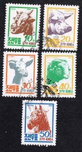 Korea, Democratic People's Republic 1990 Set of 5 Animals, Scott 2940-29...