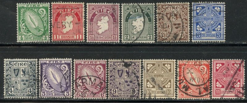 IRELAND Sc#106-116, 137-138 1940-49 Multiple e Watermark (262) Part Set Used