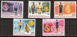 Papua New Guinea 1978 Royal Police Uniforms set of 5 MNH