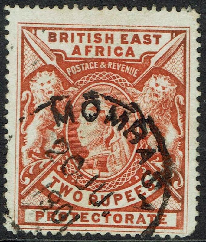 BRITISH EAST AFRICA 1897 QV LIONS 2R USED 